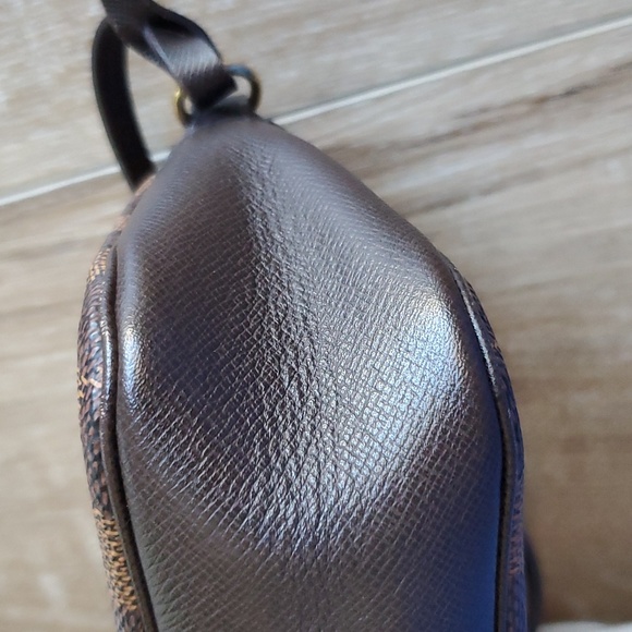 EUC Damier Ebene Canvas Trousse Makeup Bag w/ Strap - Picture 5 of 12